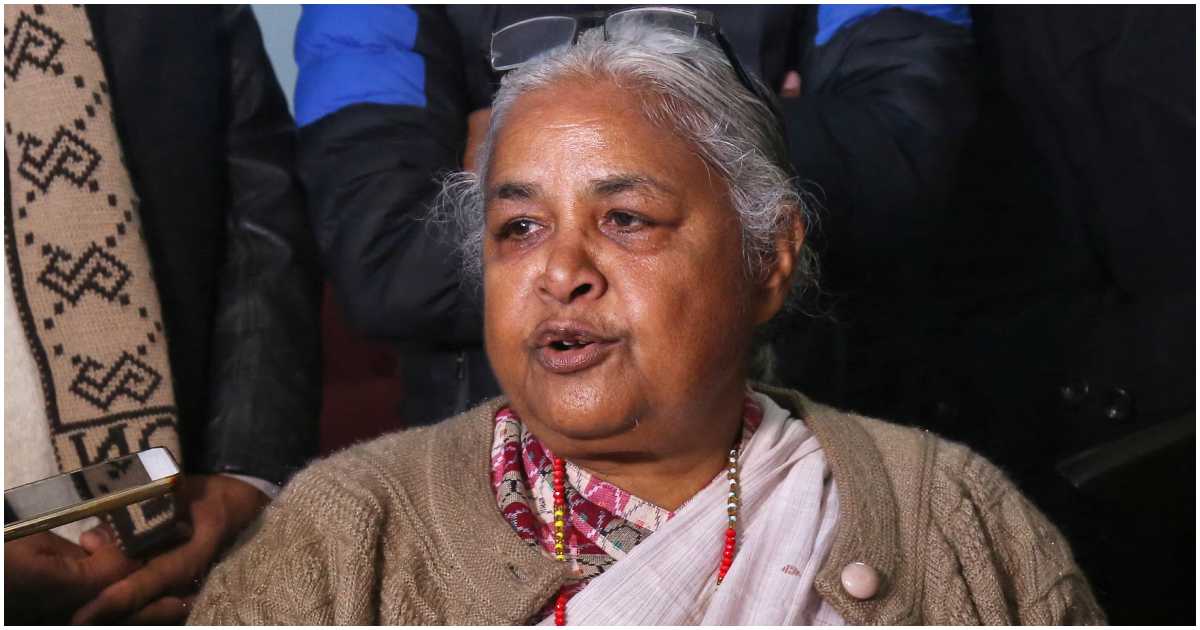 নেপালের অন্তর্বর্তী প্রধানমন্ত্রী সুশীলা কারকি। ছবি: রয়টার্স